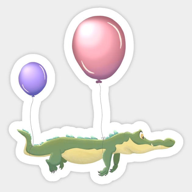 Crocodile Sticker by Prickly illustrations 